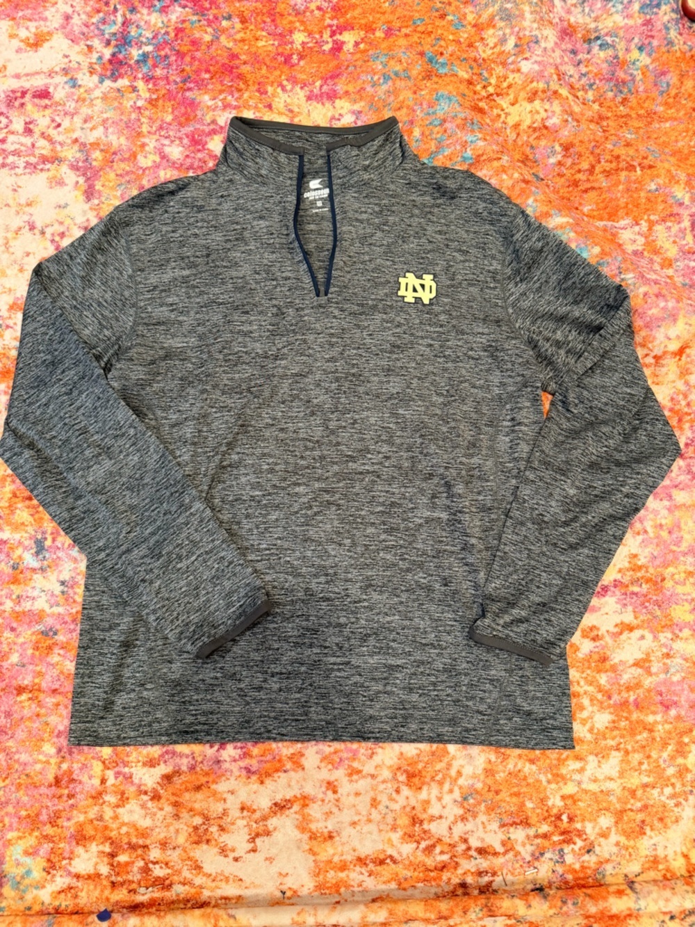 Colosseum Notre Dame Fighting Irish Gray Performance Quarter Zip Pullover